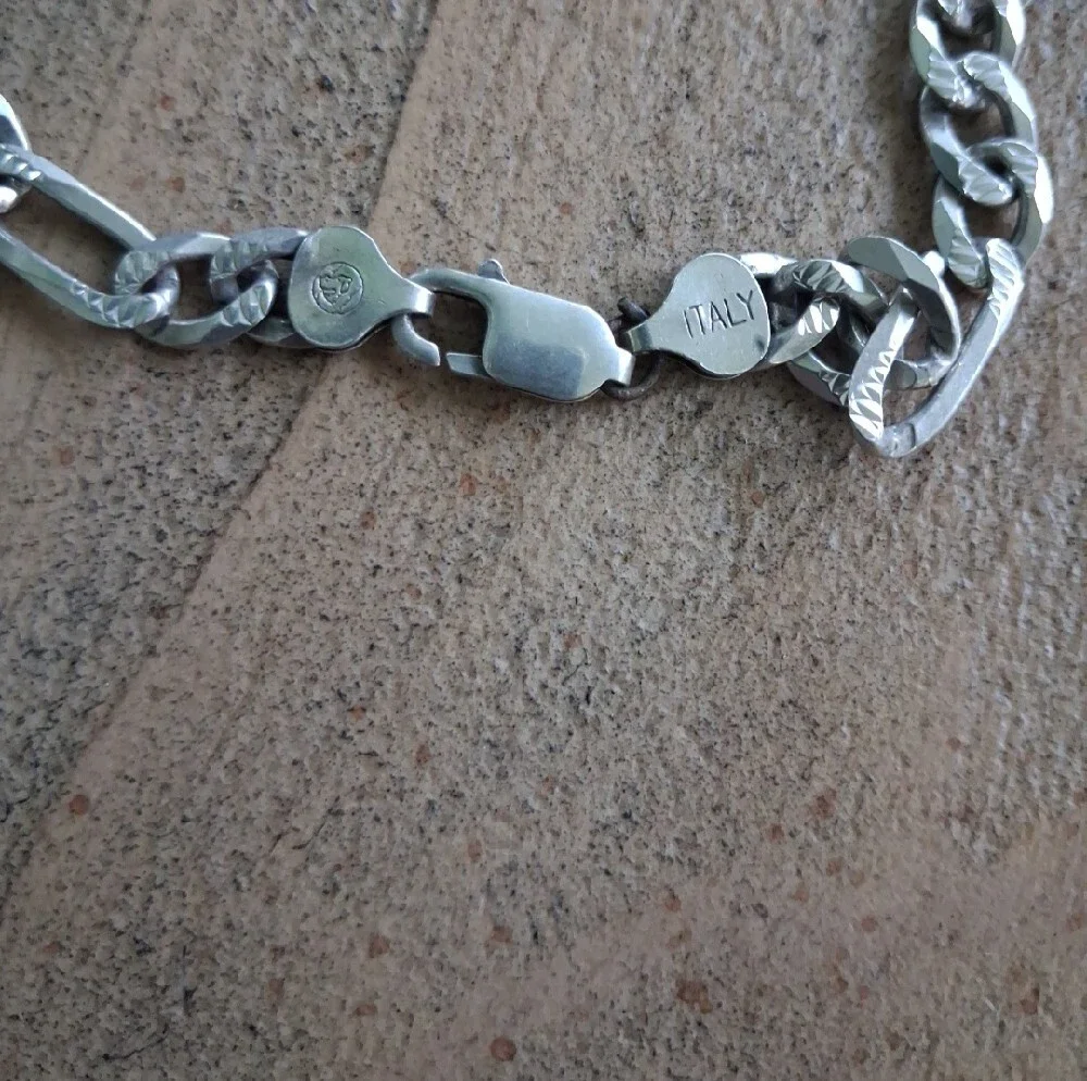 Silver 925 Cross Pendant Necklace - Polished Silver Tone